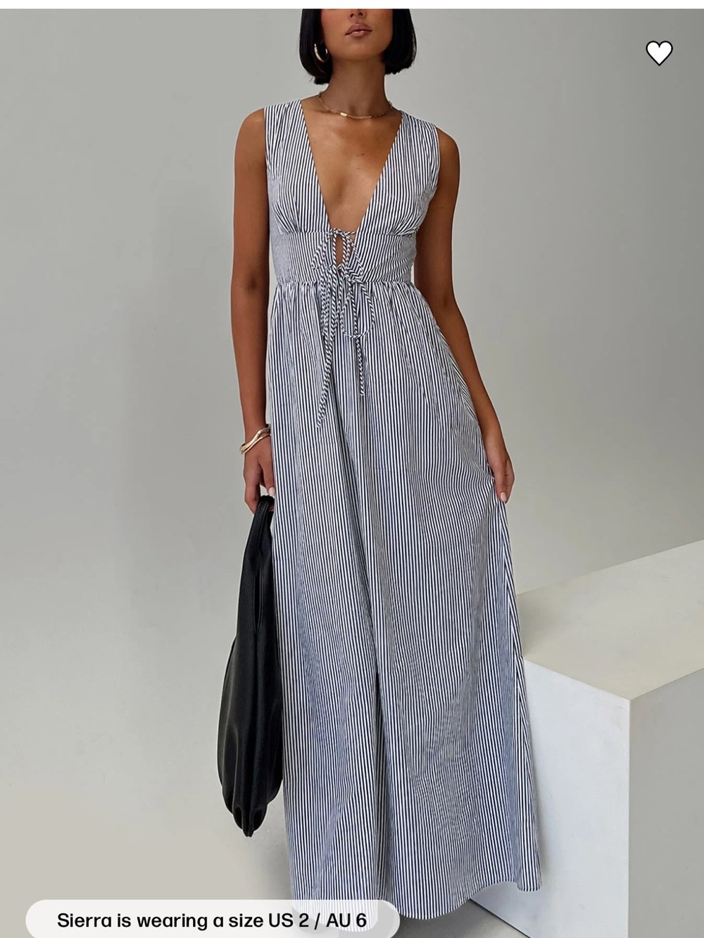 Princess Polly Striped Plunge Maxi Dress